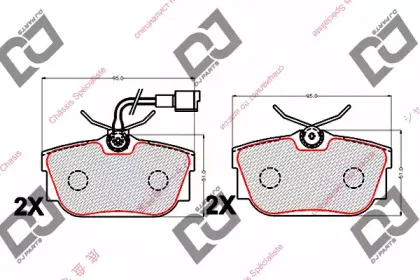 BP2009 DJ PARTS Комплект тормозных колодок, дисковый тормоз